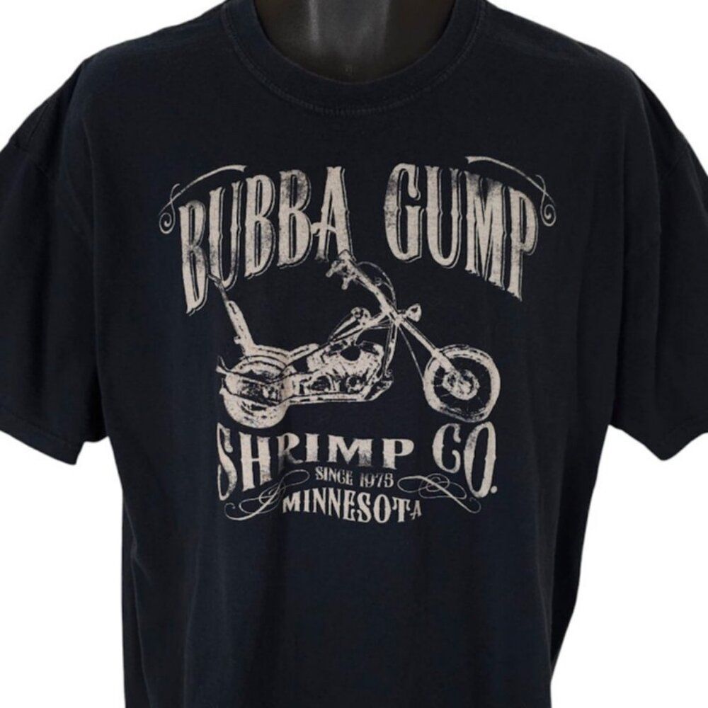 Bubba Gump T Shirt Mens Size XL Black Shrimp Co Minnesota I Ate Some